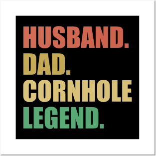 Husband dad cornhole legend Posters and Art